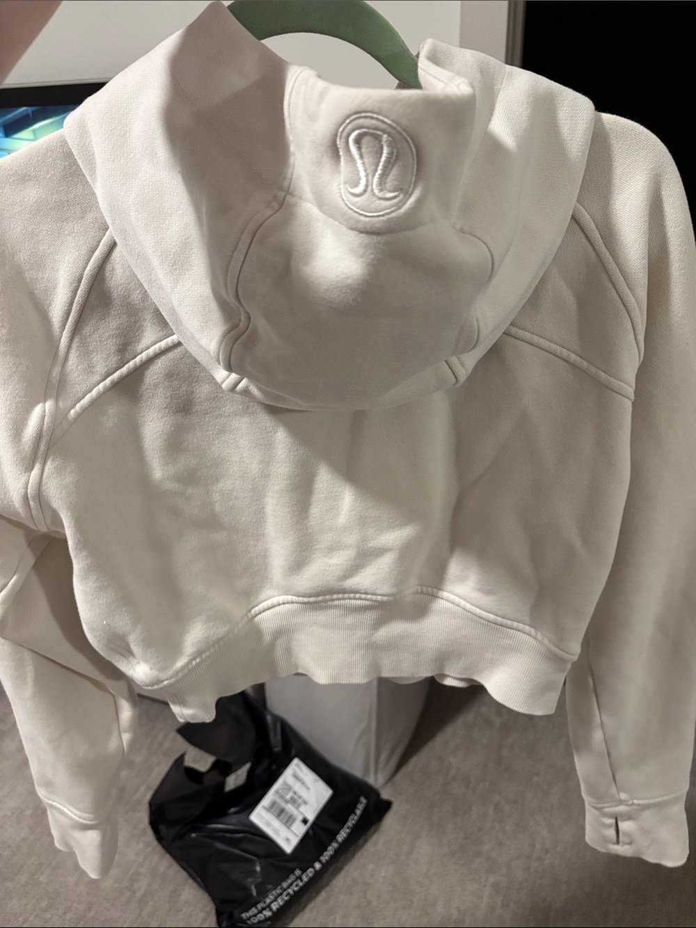 Cropped scuba Zip-Up Hoodie - Picture 2 of 2